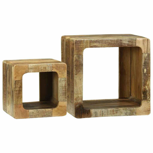 TV enhet 2 pcs Brun 36 x 30 x 36 cm Heltre grovt mangotre