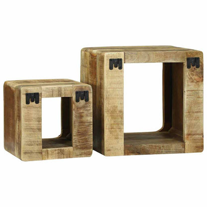 TV enhet 2 pcs Brun 36 x 30 x 36 cm Heltre grovt mangotre