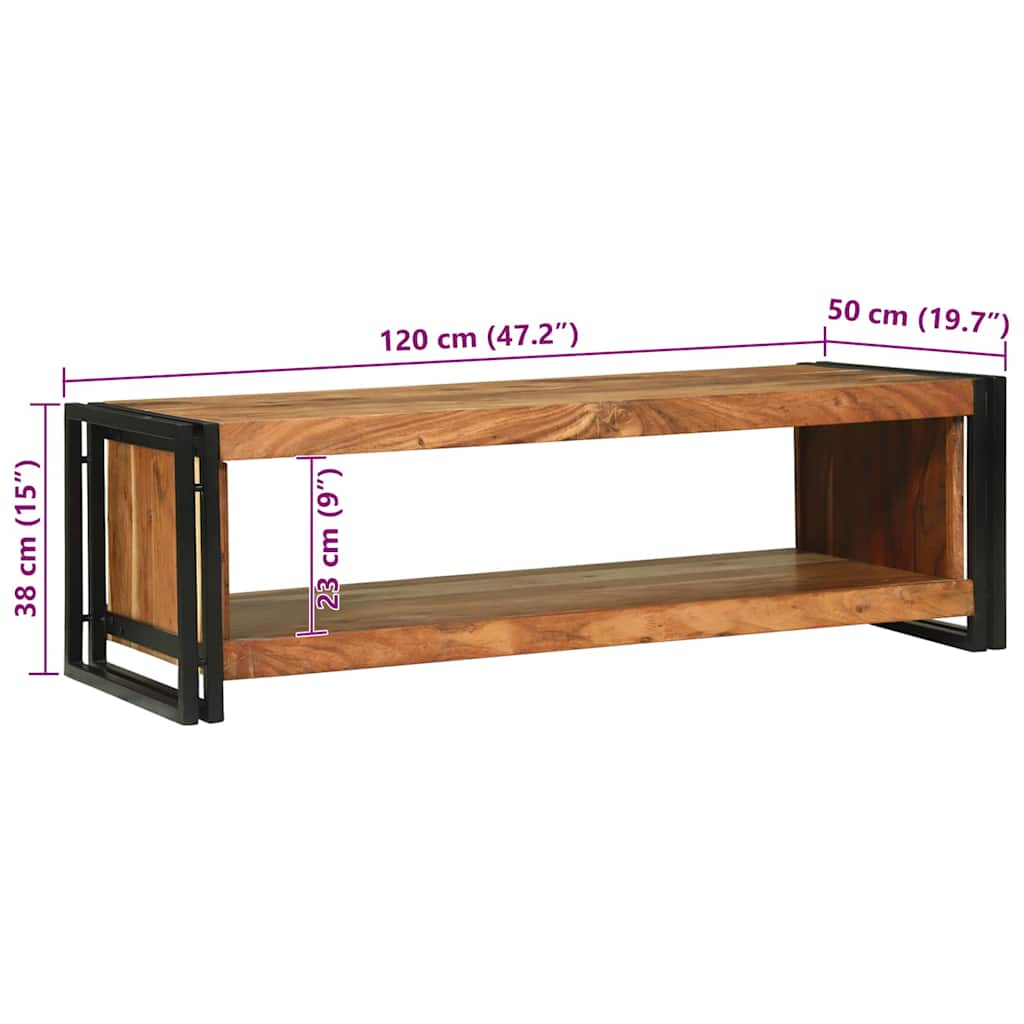 Kaffebord Brun 120 x 50 x 38 cm heltre akasie