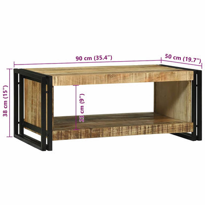 Kaffebord Brun 90 x 50 x 38 cm Heltre grovt mangotre