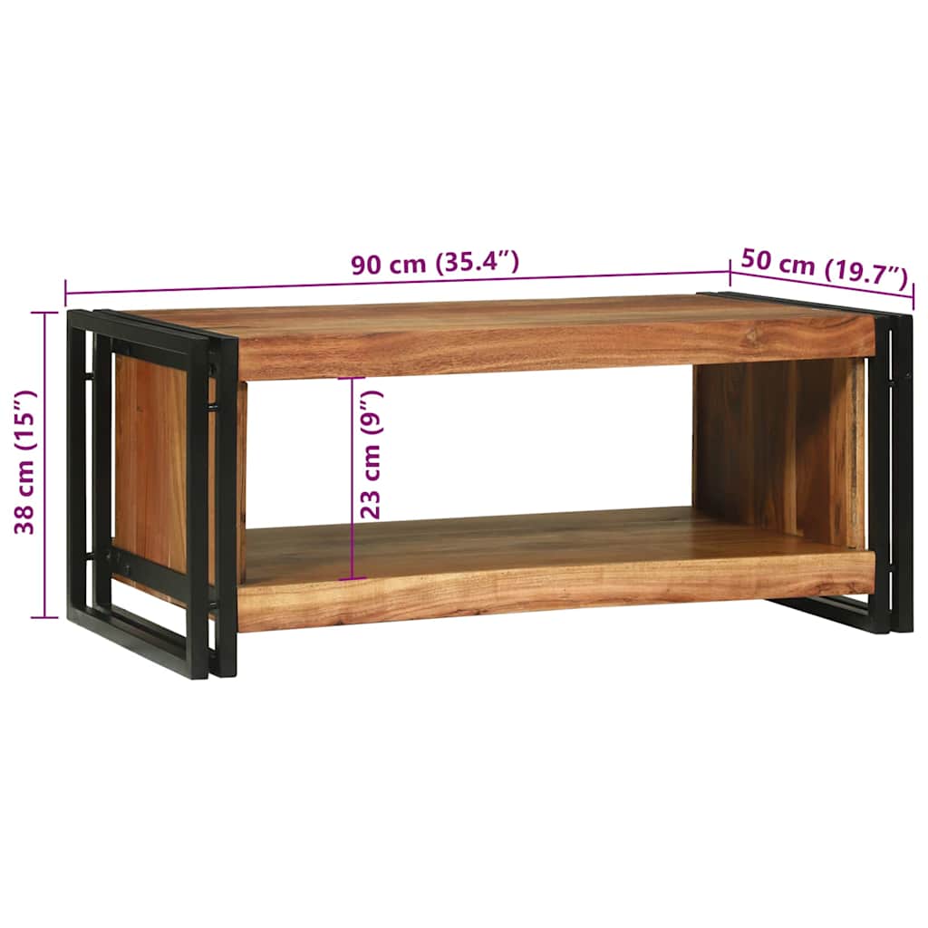 Kaffebord Brun 90 x 50 x 38 cm heltre akasie