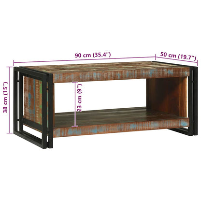 Kaffebord Brun 90 x 50 x 38 cm gjenvunnet heltre