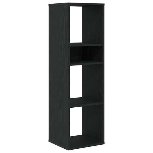 Bokhylle svart 34x31x112 cm konstruert tre