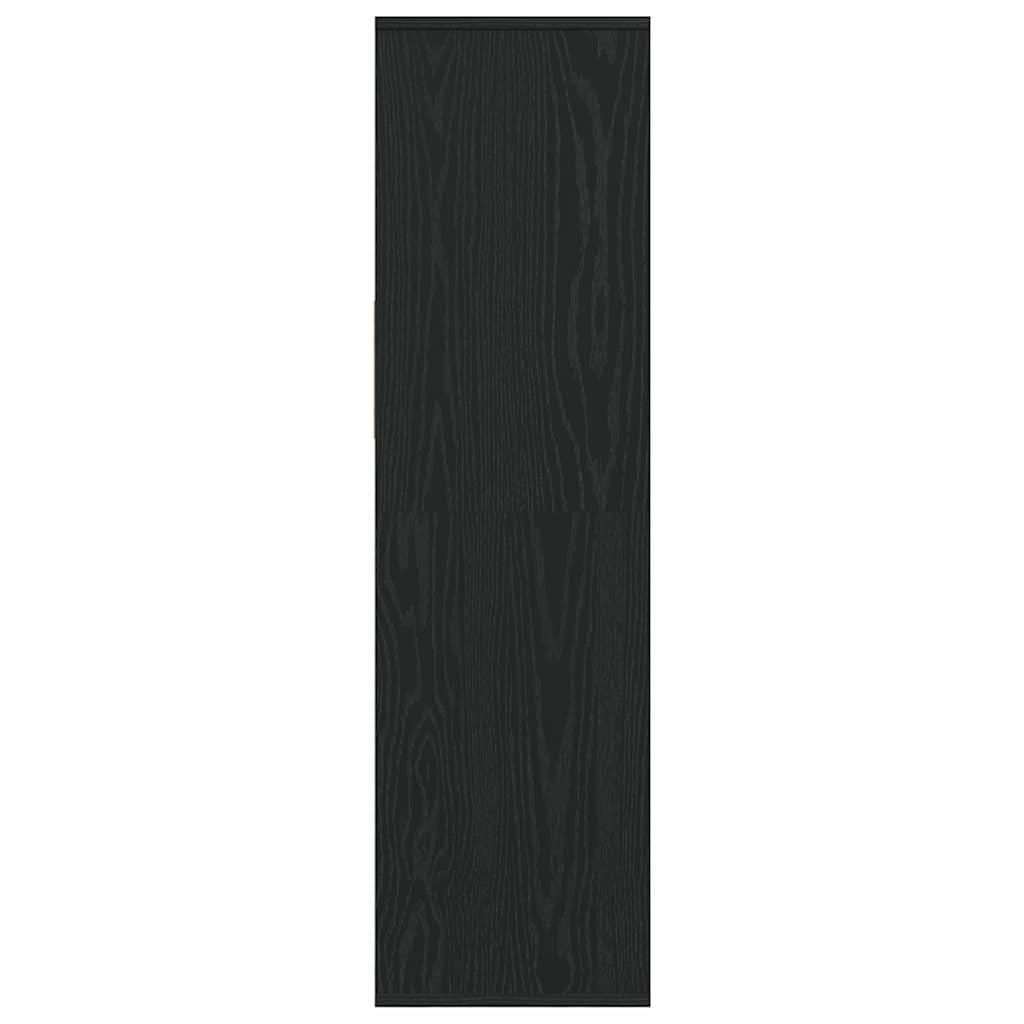 Bokhylle svart 34x31x112 cm konstruert tre