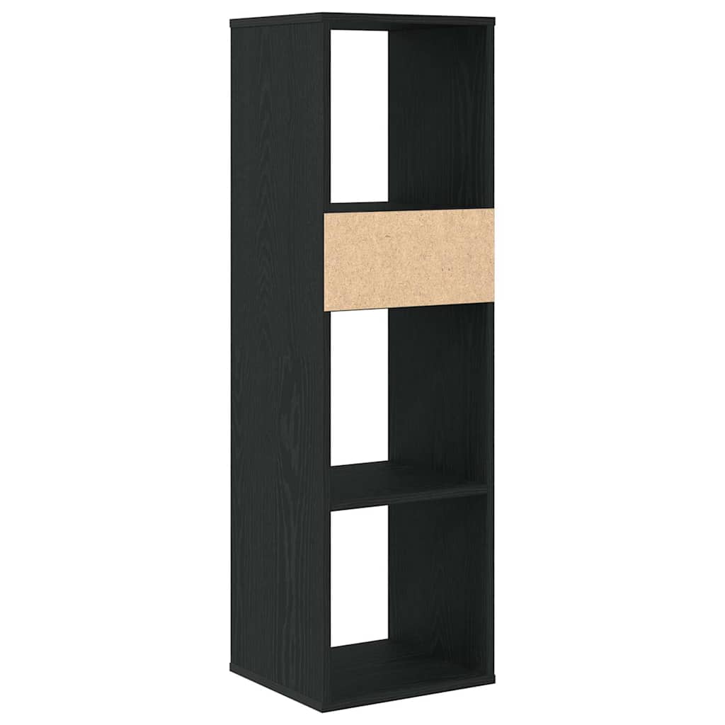 Bokhylle svart 34x31x112 cm konstruert tre