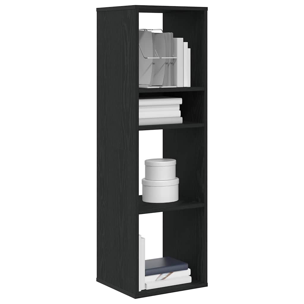 Bokhylle svart 34x31x112 cm konstruert tre