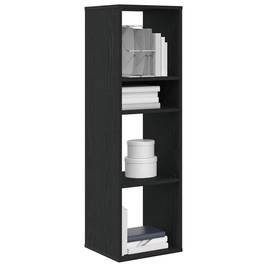 Bokhylle svart 34x31x112 cm konstruert tre