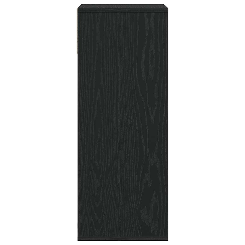 Bokhylle svart 34x31x80 cm konstruert tre