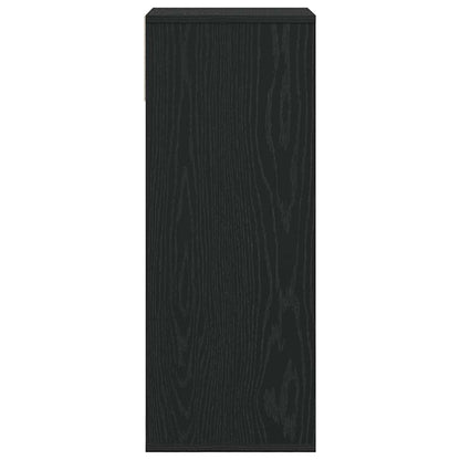 Bokhylle svart 34x31x80 cm konstruert tre