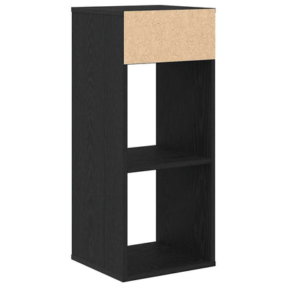 Bokhylle svart 34x31x80 cm konstruert tre