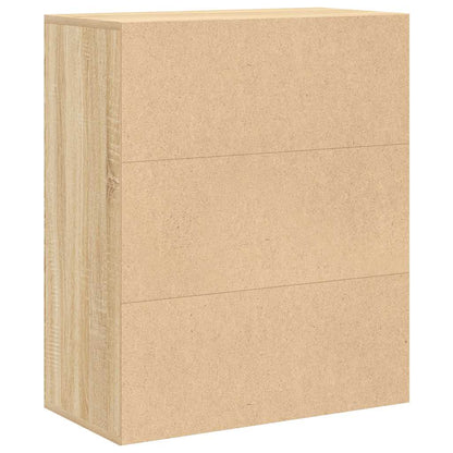 Bokhylle sonoma eik 60x30x71,5 cm konstruert tre