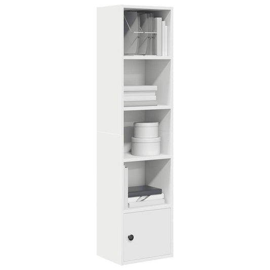 Bokhylle hvit 31x24x127 cm konstruert tre