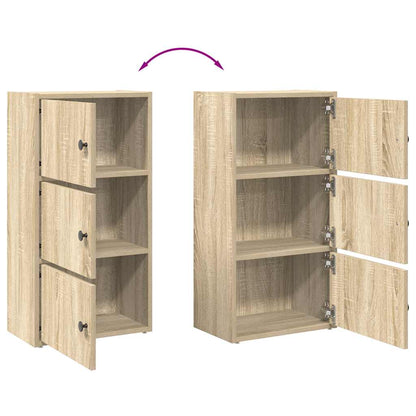 Bokhylle sonoma eik 40x24x77 cm konstruert tre