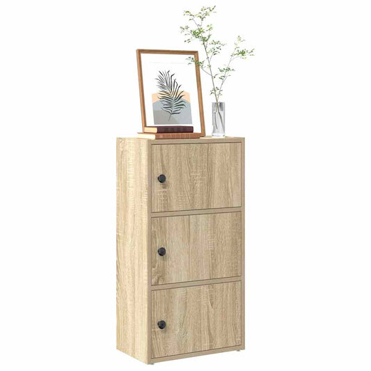 Bokhylle sonoma eik 40x24x77 cm konstruert tre