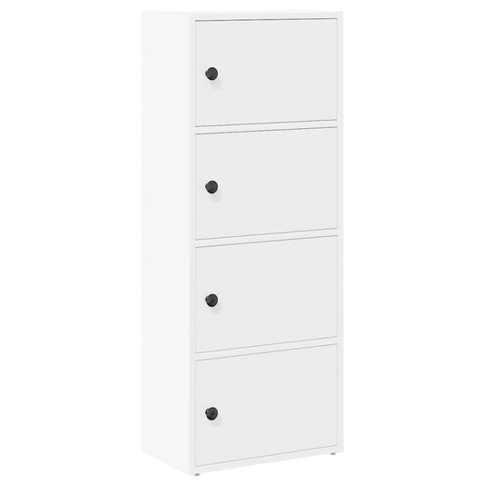 Bokhylle hvit 40x24x102 cm konstruert tre