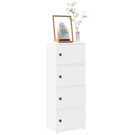 Bokhylle hvit 40x24x102 cm konstruert tre