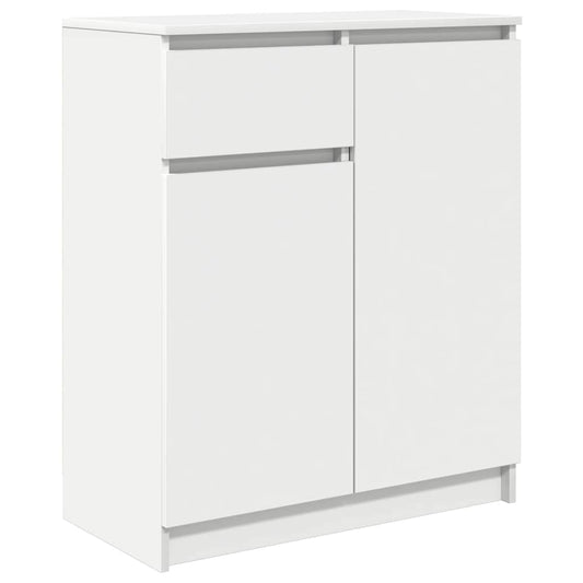 Skjenk med skuff hvit 71x35x84 cm konstruert tre