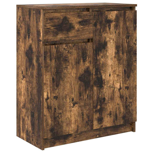Skjenk med skuff røkt eik 71x35x84 cm konstruert tre