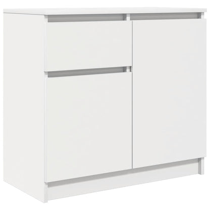 Skjenk med skuff hvit 71x35x65 cm konstruert tre