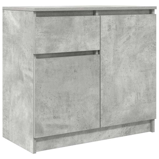 Skjenk med skuff betonggrå 71x35x65 cm konstruert tre