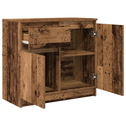 Skjenk med skuff gammelt tre 71x35x65 cm konstruert tre