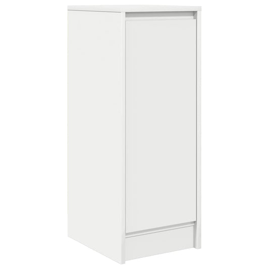 Skjenk hvit 29,5x34x76 cm konstruert tre