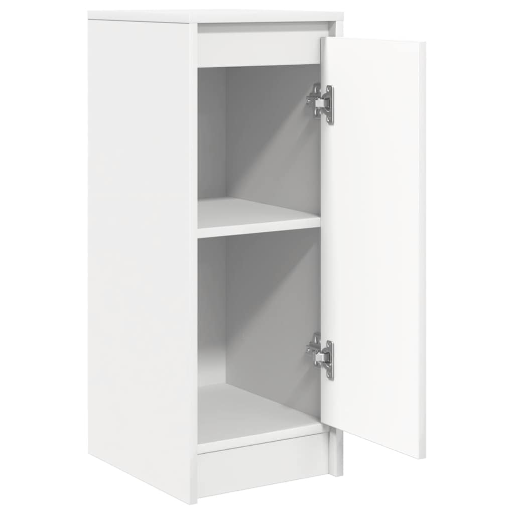 Skjenk hvit 29,5x34x76 cm konstruert tre