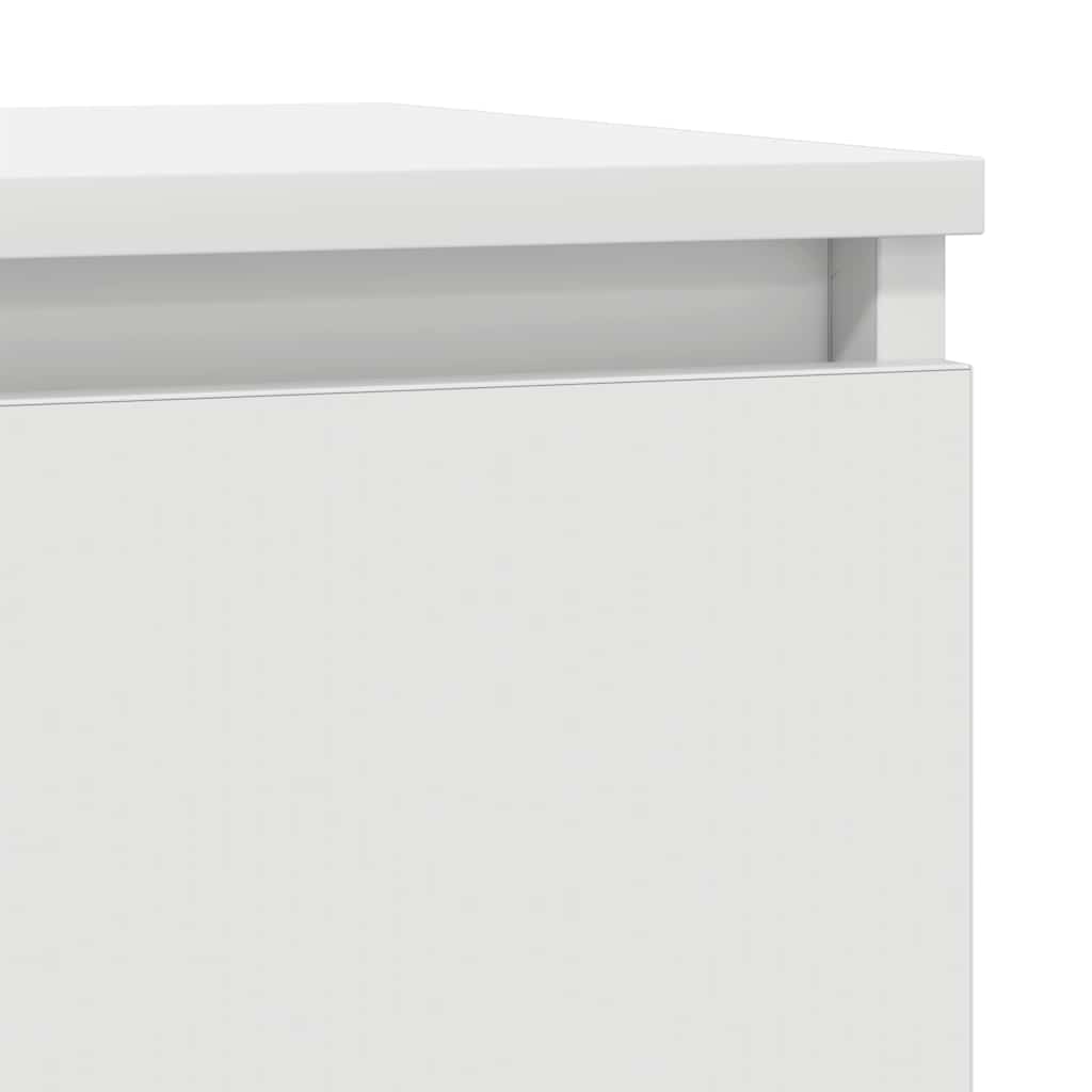 Skjenk hvit 29,5x34x76 cm konstruert tre