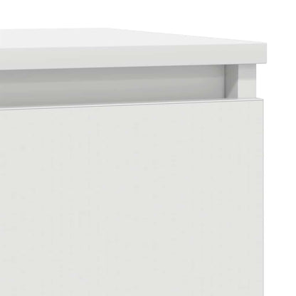 Skjenk hvit 29,5x34x76 cm konstruert tre