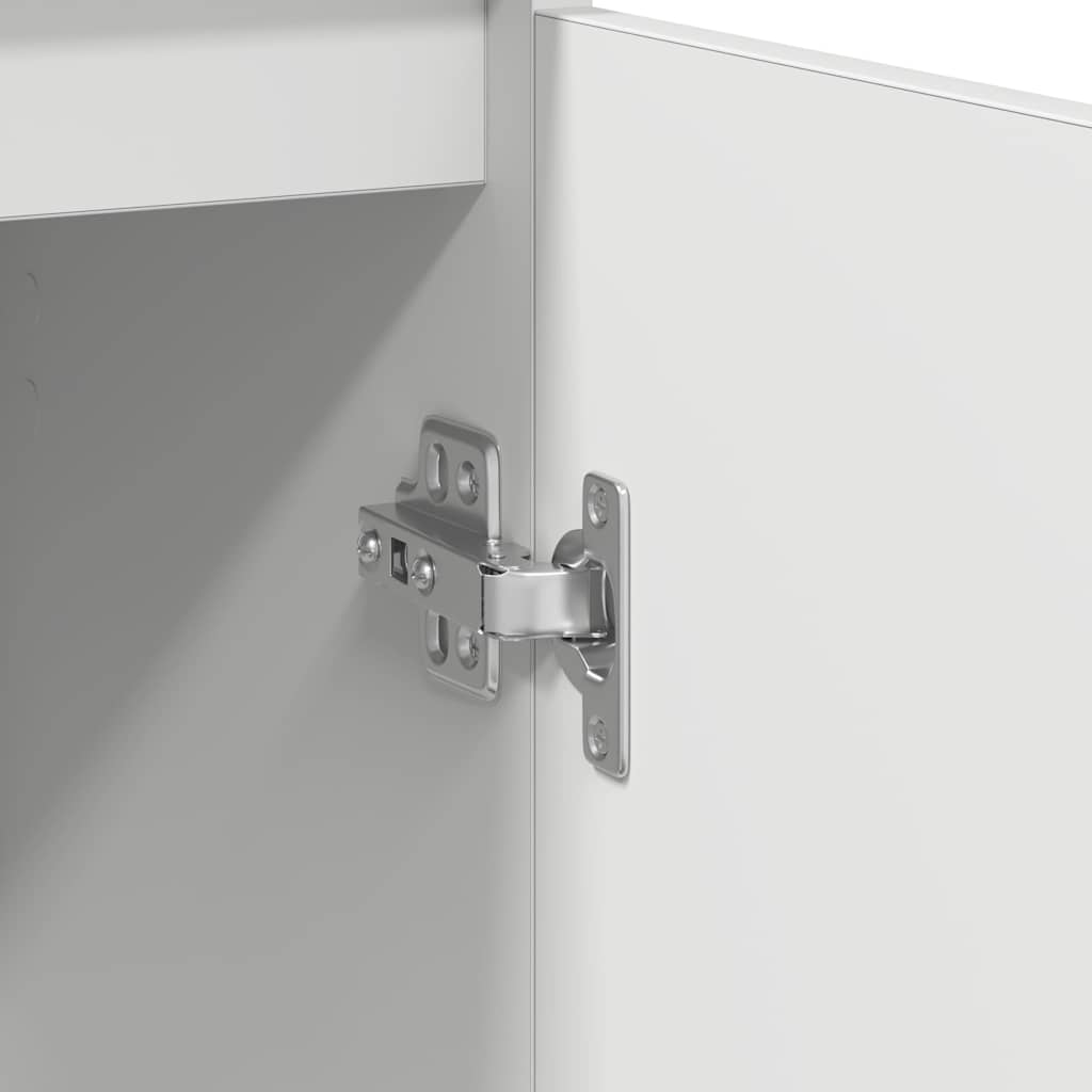 Skjenk hvit 29,5x34x76 cm konstruert tre