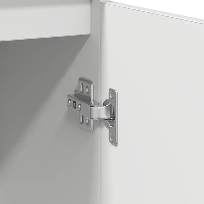 Skjenk hvit 29,5x34x76 cm konstruert tre