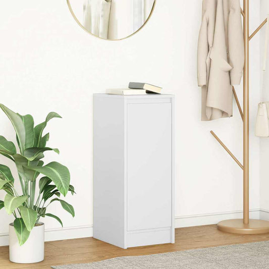 Skjenk hvit 29,5x34x76 cm konstruert tre