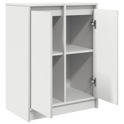 Skjenk hvit 57x34x76 cm konstruert tre