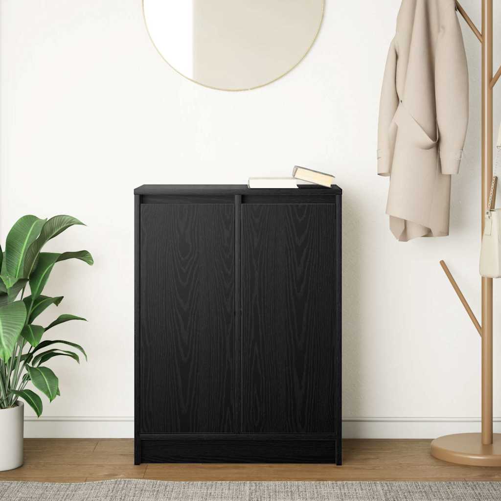 Skjenk svart eik 57x34x76 cm konstruert tre