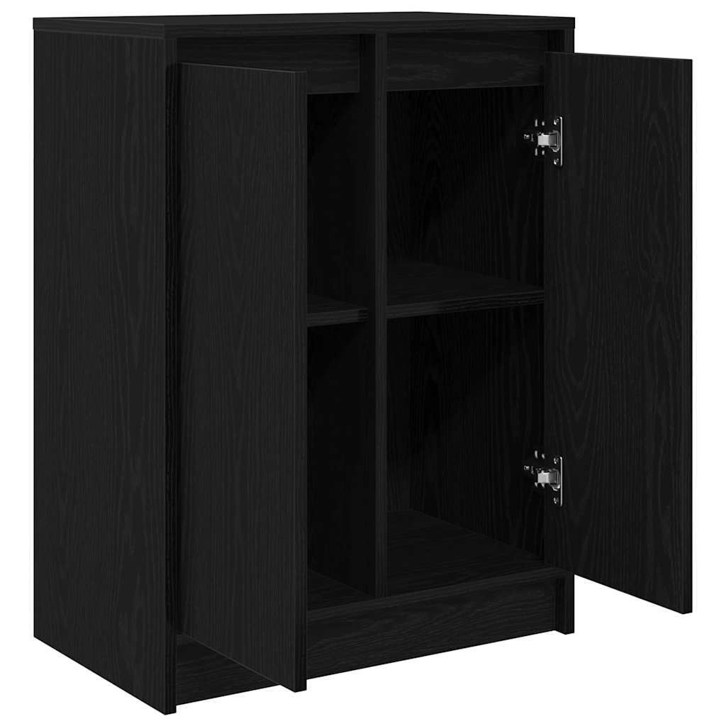 Skjenk svart eik 57x34x76 cm konstruert tre