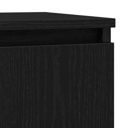 Skjenk svart eik 57x34x76 cm konstruert tre
