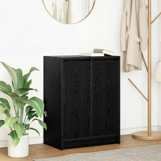 Skjenk svart eik 57x34x76 cm konstruert tre