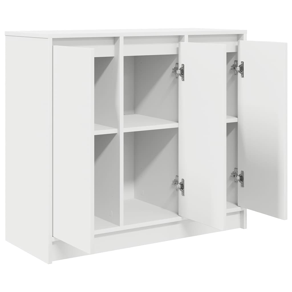 Skjenk hvit 85x34x76 cm konstruert tre