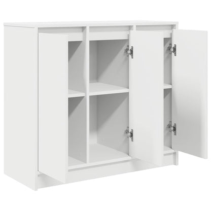 Skjenk hvit 85x34x76 cm konstruert tre