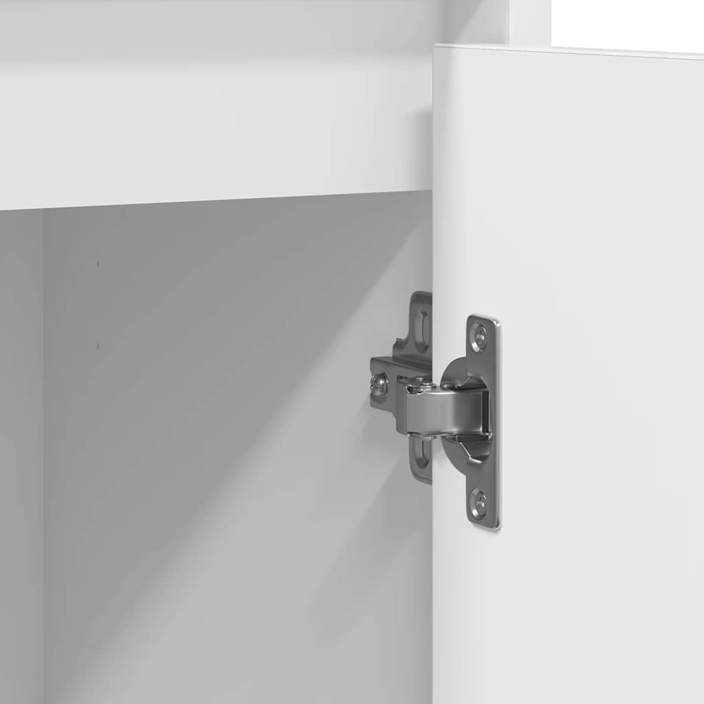 Skjenk hvit 85x34x76 cm konstruert tre