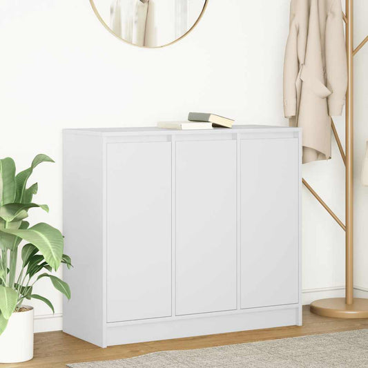 Skjenk hvit 85x34x76 cm konstruert tre