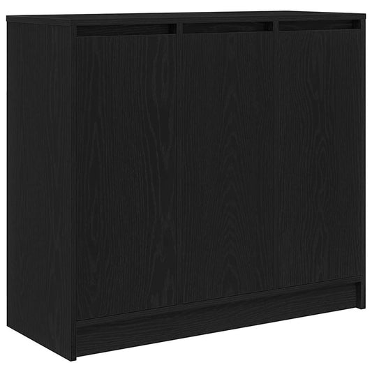 Skjenk svart eik 85x34x76 cm konstruert tre