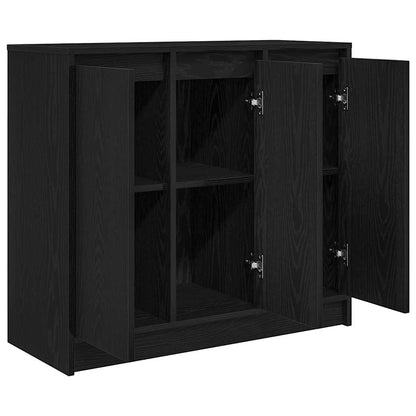 Skjenk svart eik 85x34x76 cm konstruert tre