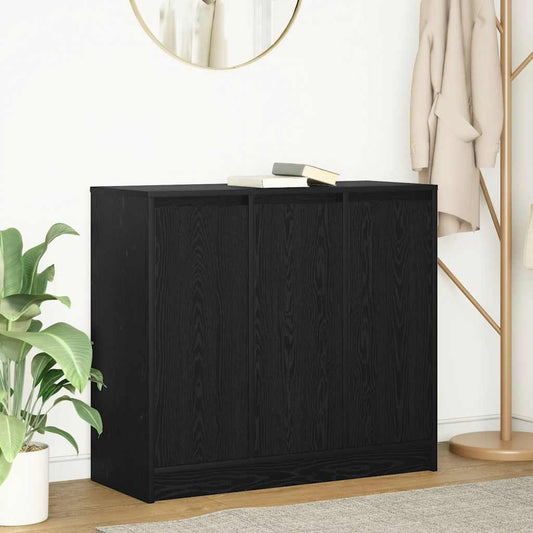 Skjenk svart eik 85x34x76 cm konstruert tre