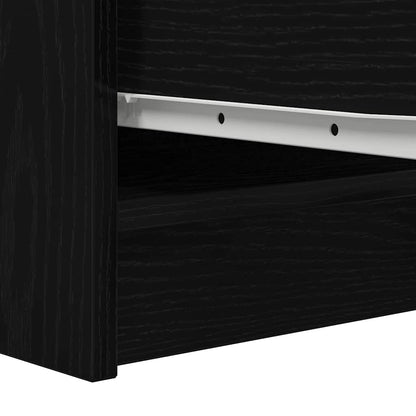 Skjenk svart eik 29,5x34x76 cm konstruert tre