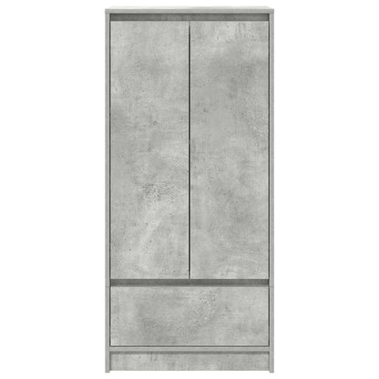 Skap med skuff betonggrå 55,5x34x119,5 cm konstruert tre