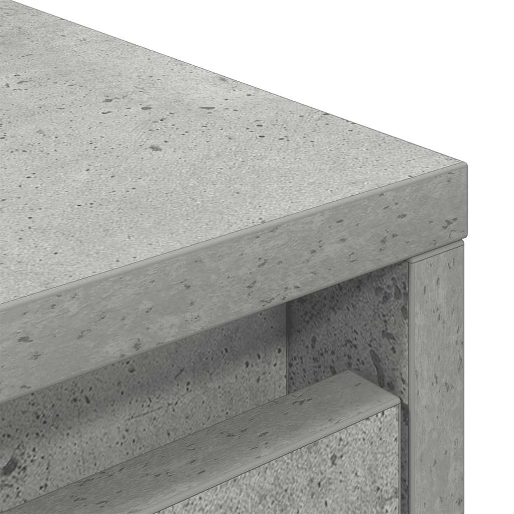 Skap med skuff betonggrå 55,5x34x119,5 cm konstruert tre