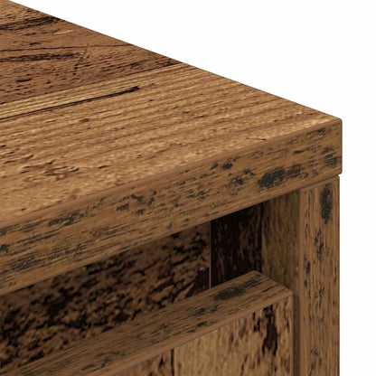 Skap med skuff gammelt tre 55,5x34x119,5 cm konstruert tre