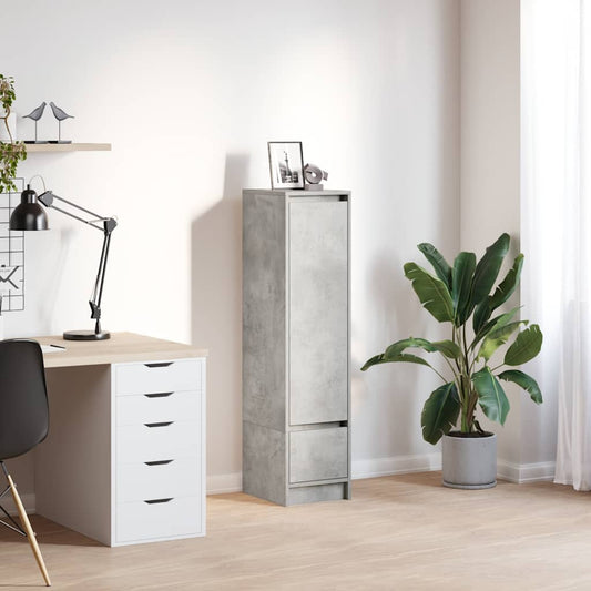 Highboard betonggrå 29,5x34x119,5 cm konstruert tre