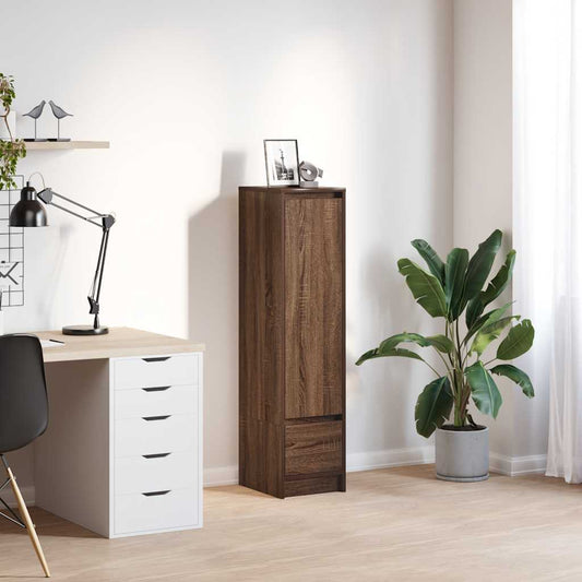 Høybord brun eik 29,5x34x119,5 cm konstruert tre